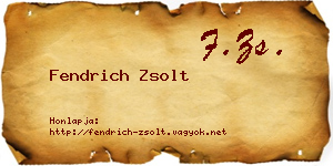 Fendrich Zsolt névjegykártya