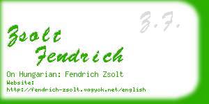 zsolt fendrich business card